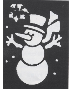 Stencil Snowman Brass