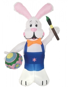 Inflate Bunny 7Ft W Brush Egg